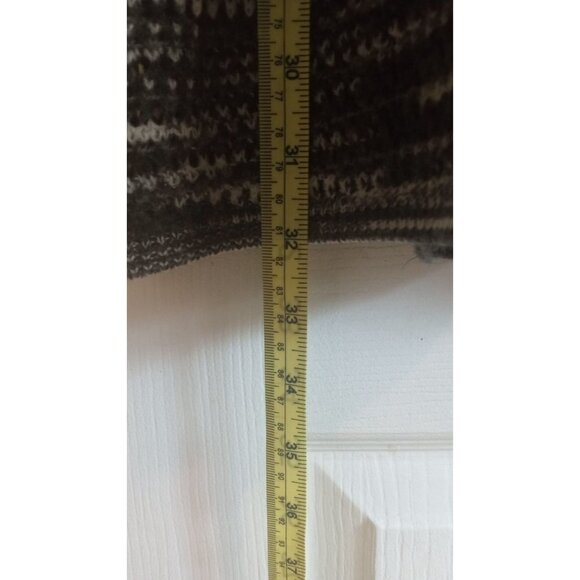 Chico's Wool Blend grey and black heavy knit open front cardigan - Picture 6 of 7